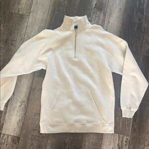 Stussy White Half-Zip Men's Sweater